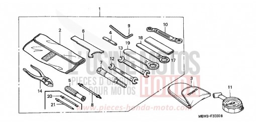 OUTILS CBR600FS1 de 2001